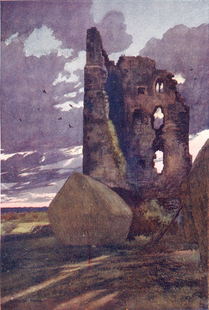 YORKS. Sheriff Hutton Castle 1908 old antique vintage print picture